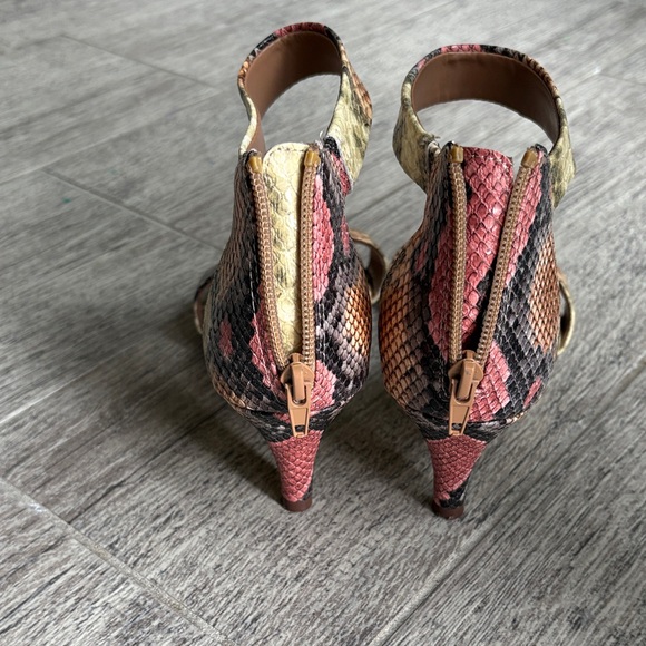 Style & Co. Multicolor Snake-Print Ankle Strap Heels - Picture 7 of 10
